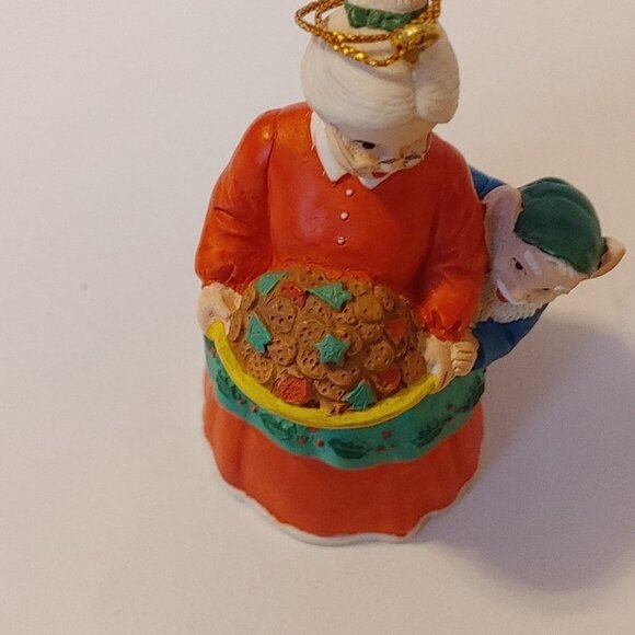VINTAGE NOMA Santa's Workshop Mrs. Claus Ornament with Box Cold Cast Porcelain - Picture 8 of 14